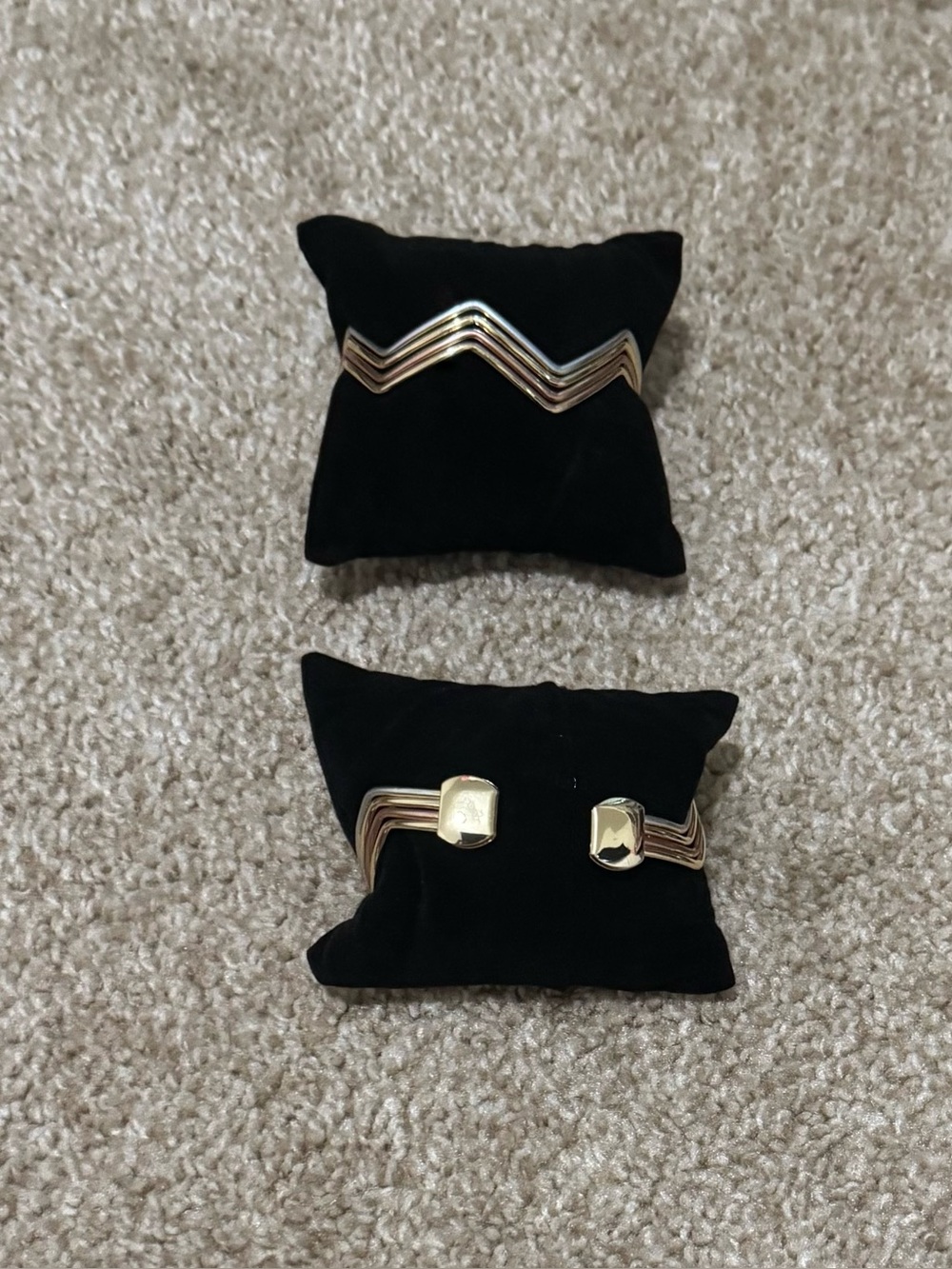 Women's Gold-Tone Multi-Row Chevron Cuff Bracelet